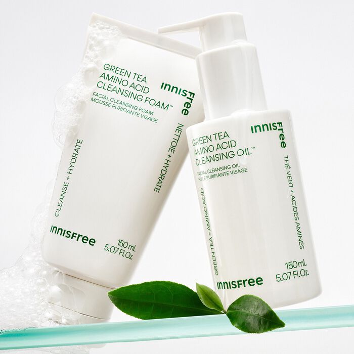 Innisfree Aceite Limpiador Desmaquillante de Té Verde y Aminoácidos - Limpiador Facial Solo queda un día
