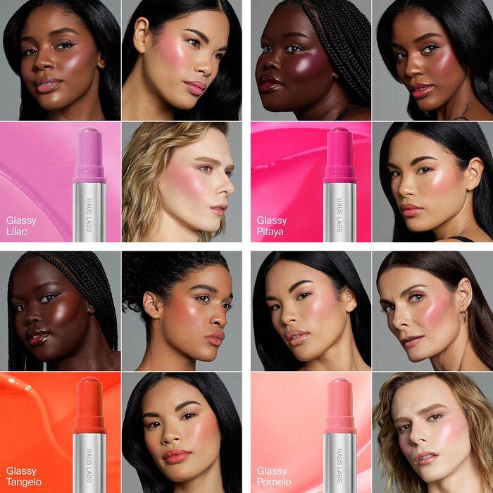 Haus Labs Color Fuse Longwear Glassy Lip + Cheek Balm Blush Stick - Blush en crema Gran oferta