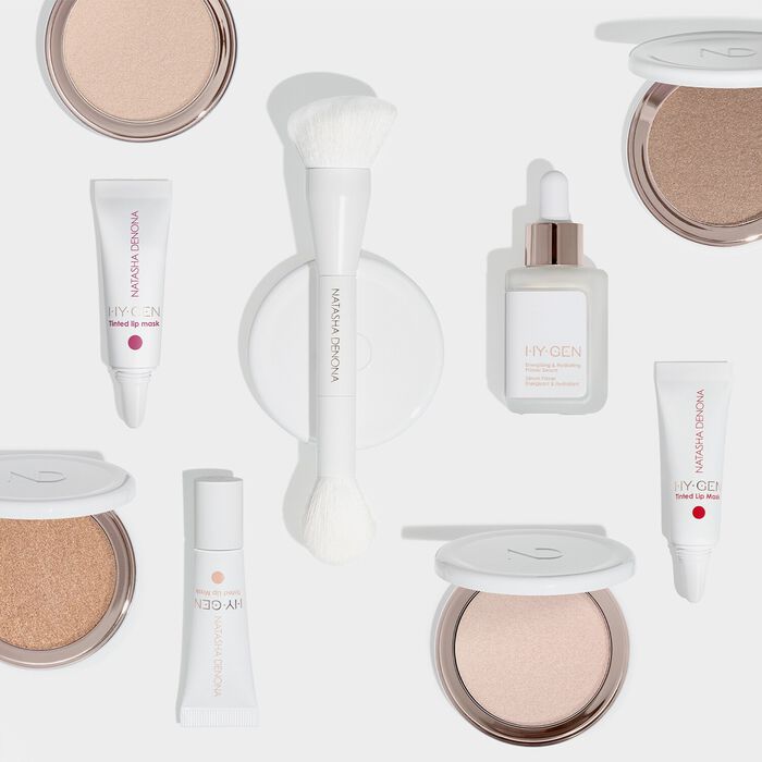 Natasha Denona HY-GEN FACE BRUSH - Brocha facial iluminadora de doble punta 2025