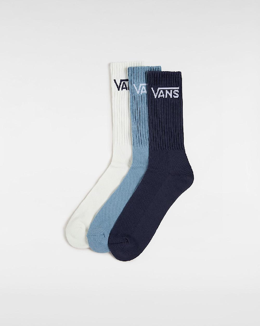vans Calcetines altos Classic (3 pares) en Azul| Vans ES Precios de Black Friday