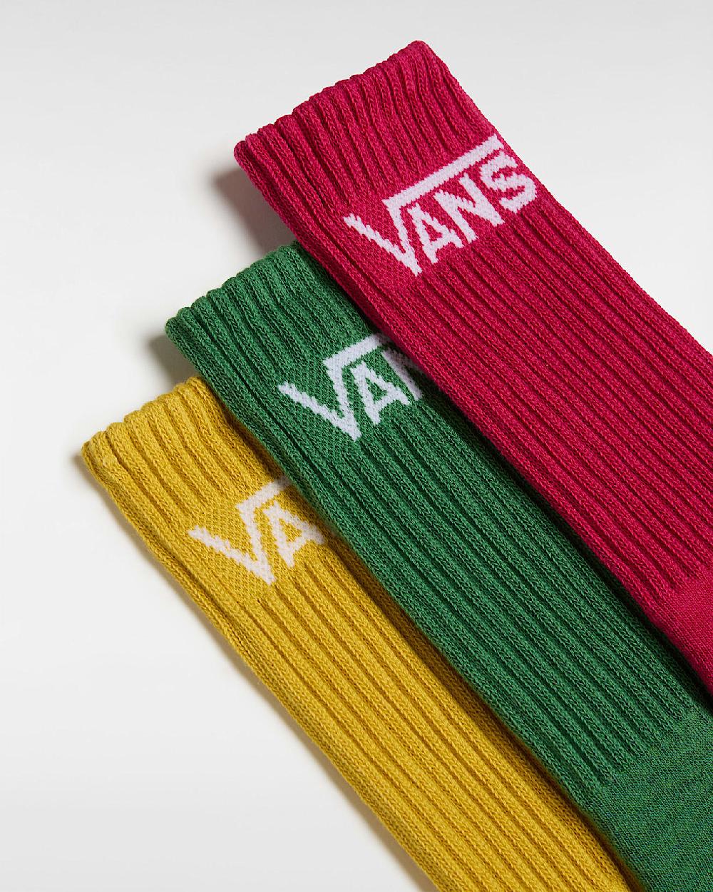 vans Calcetines altos Classic (3 pares) en Rosa| Vans ES Descuentos del mes