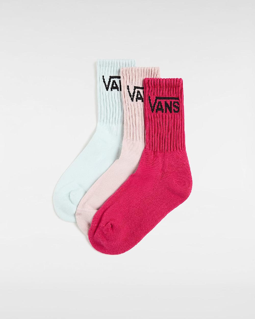 vans Calcetines altos de niños (3 pares) en Rosa| Vans ES Ofertas de temporada