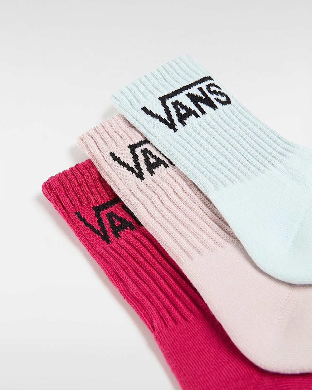 vans Calcetines altos de niños (3 pares) en Rosa| Vans ES Ofertas de temporada