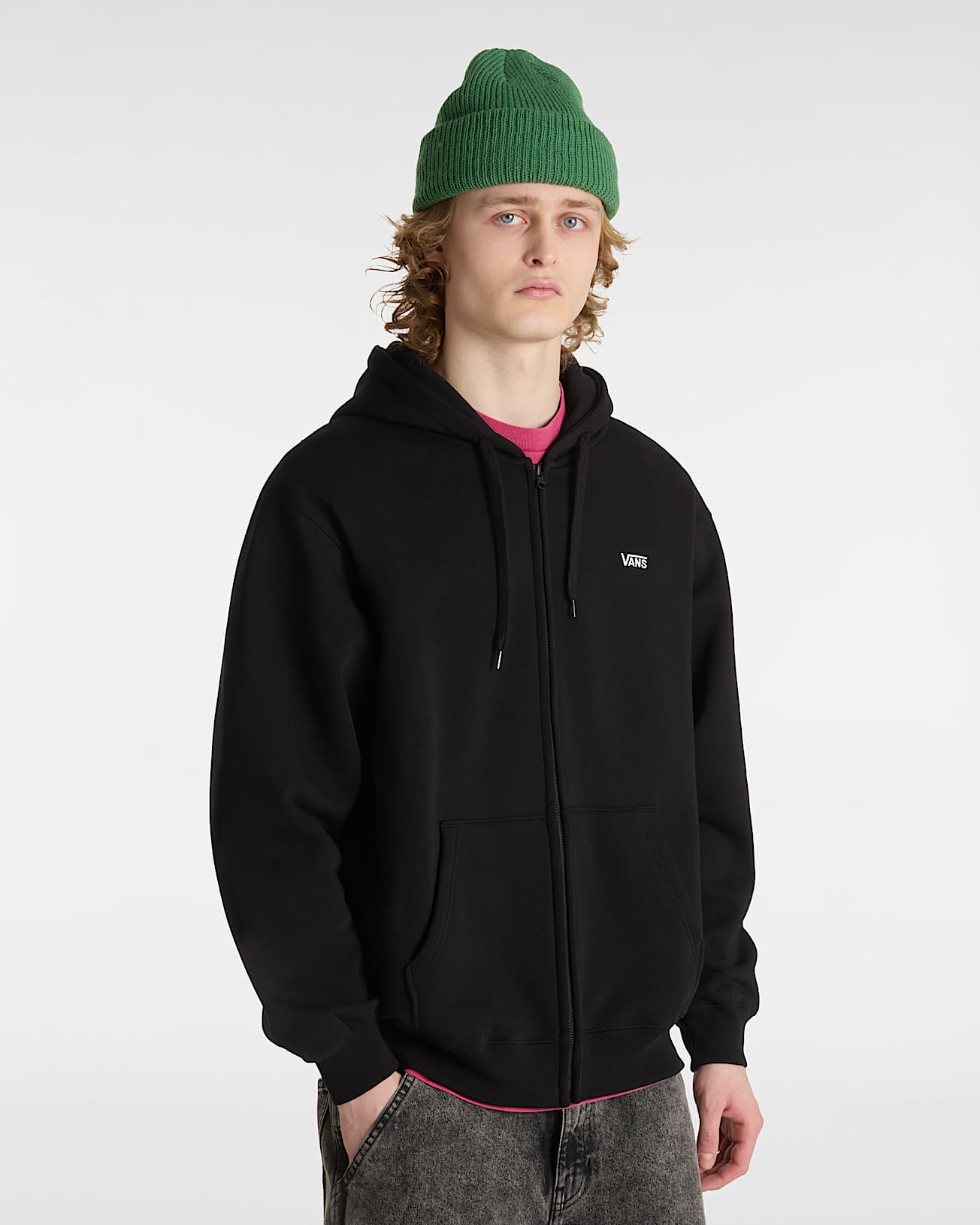 vans Sudadera con capucha Left Chest Logo en Negro| Vans ES Últimos 2 días