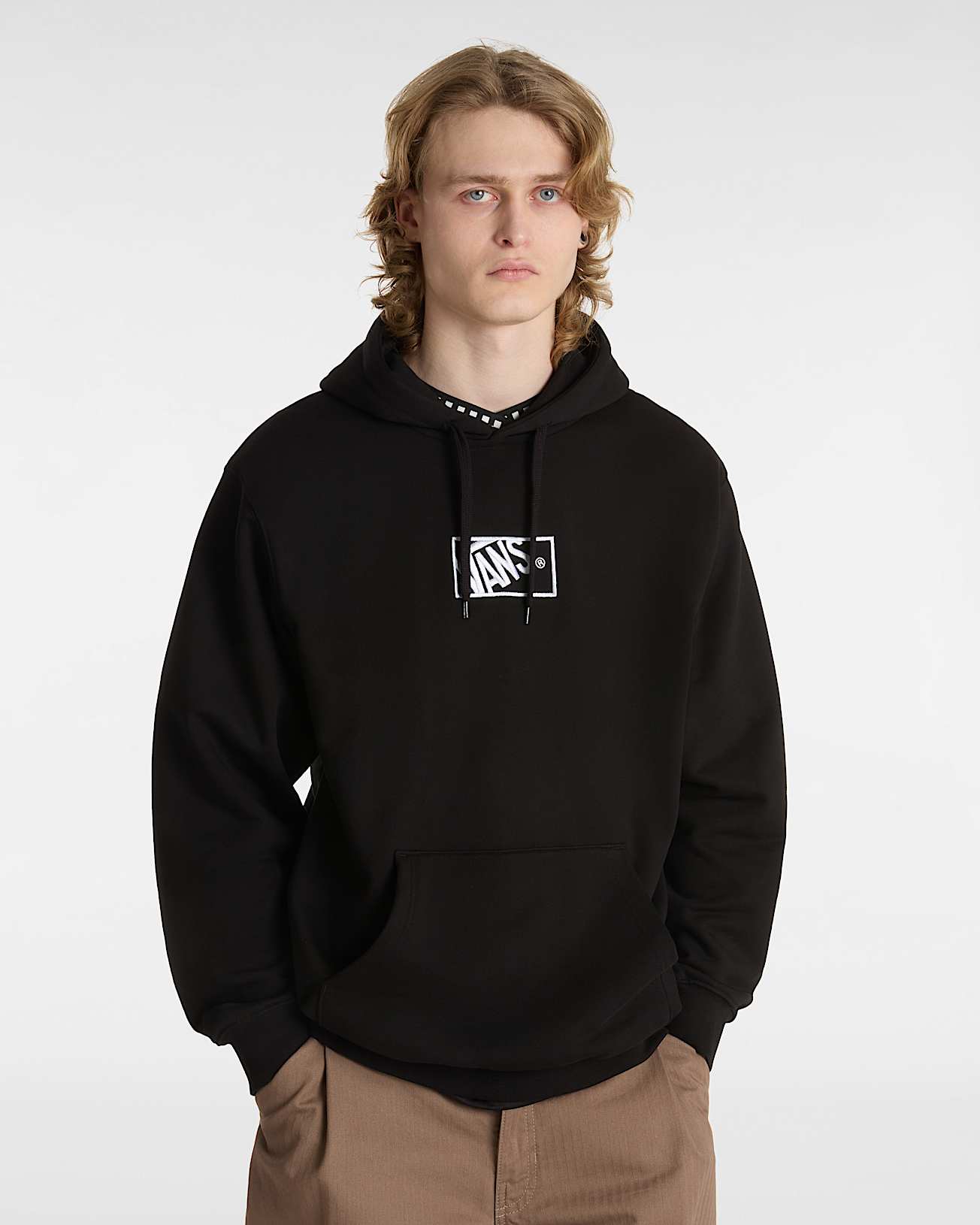 vans Sudadera con capucha Blocked Box en Negro| Vans ES Precio de fábrica