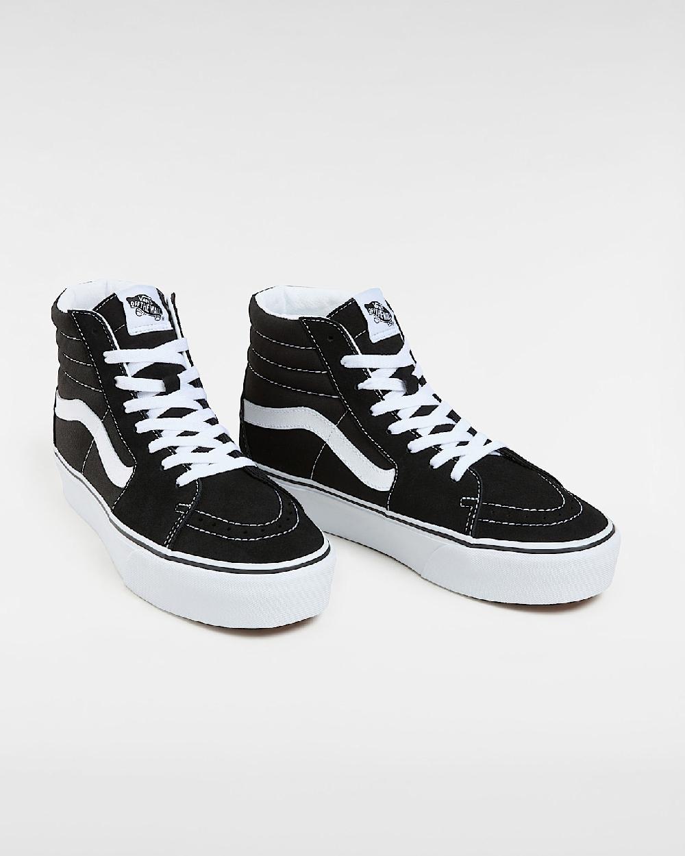 vans Zapatillas Sk8-Hi de ante con plataforma en Negro| Vans ES Rebajas de fin de temporada
