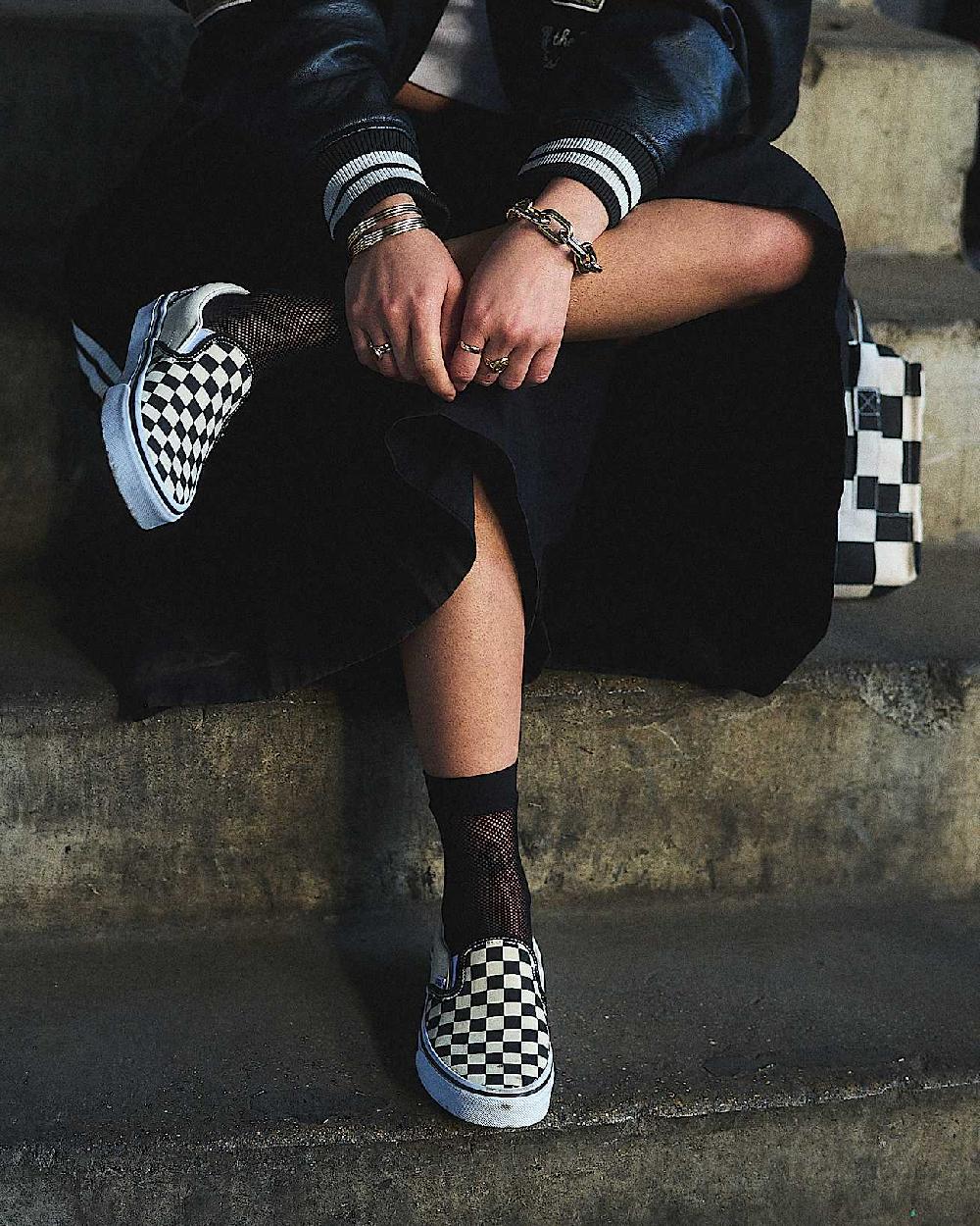 vans Zapatillas Slip-On en Negro$$Blanco| Vans ES Outlet online