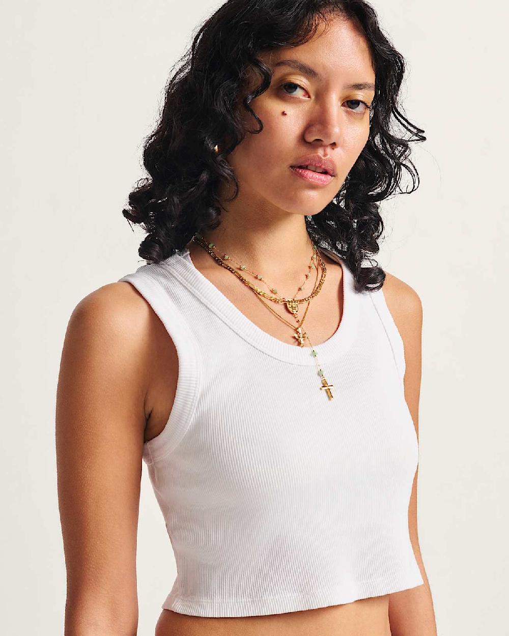 vans Camiseta de canalé sin mangas Drew en Blanco| Vans ES Oferta exclusiva