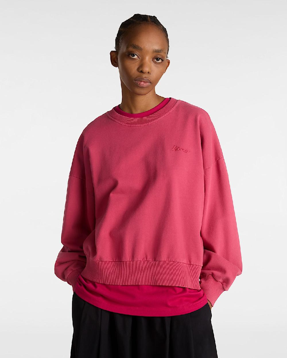 vans Sudadera de cuello redondo Retro en Rosa| Vans ES Mejor oferta