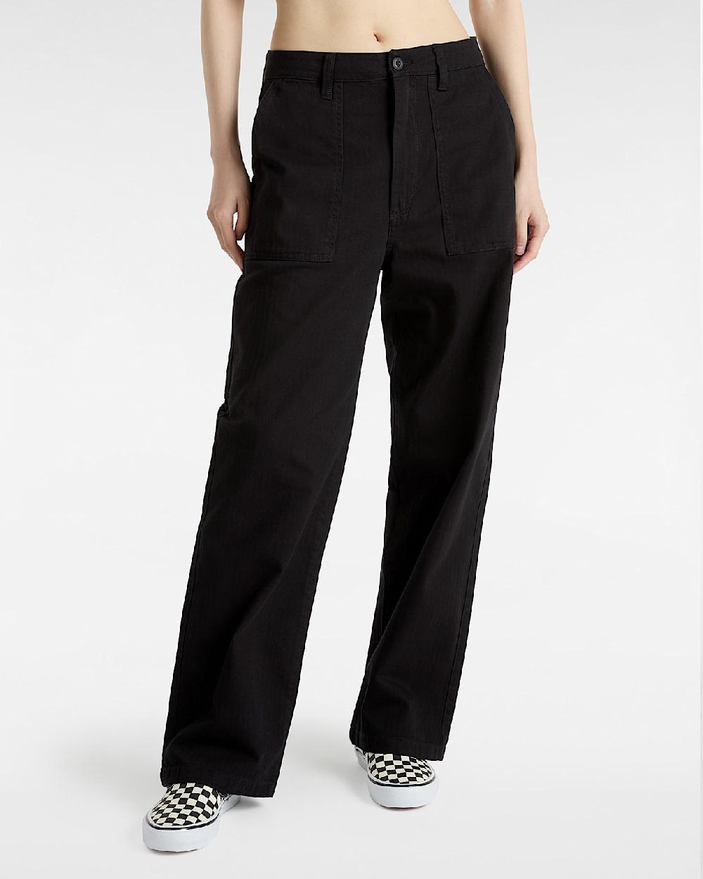 vans Pantalones de carpintero de corte holgado en Negro| Vans ES Oferta especial de fábrica