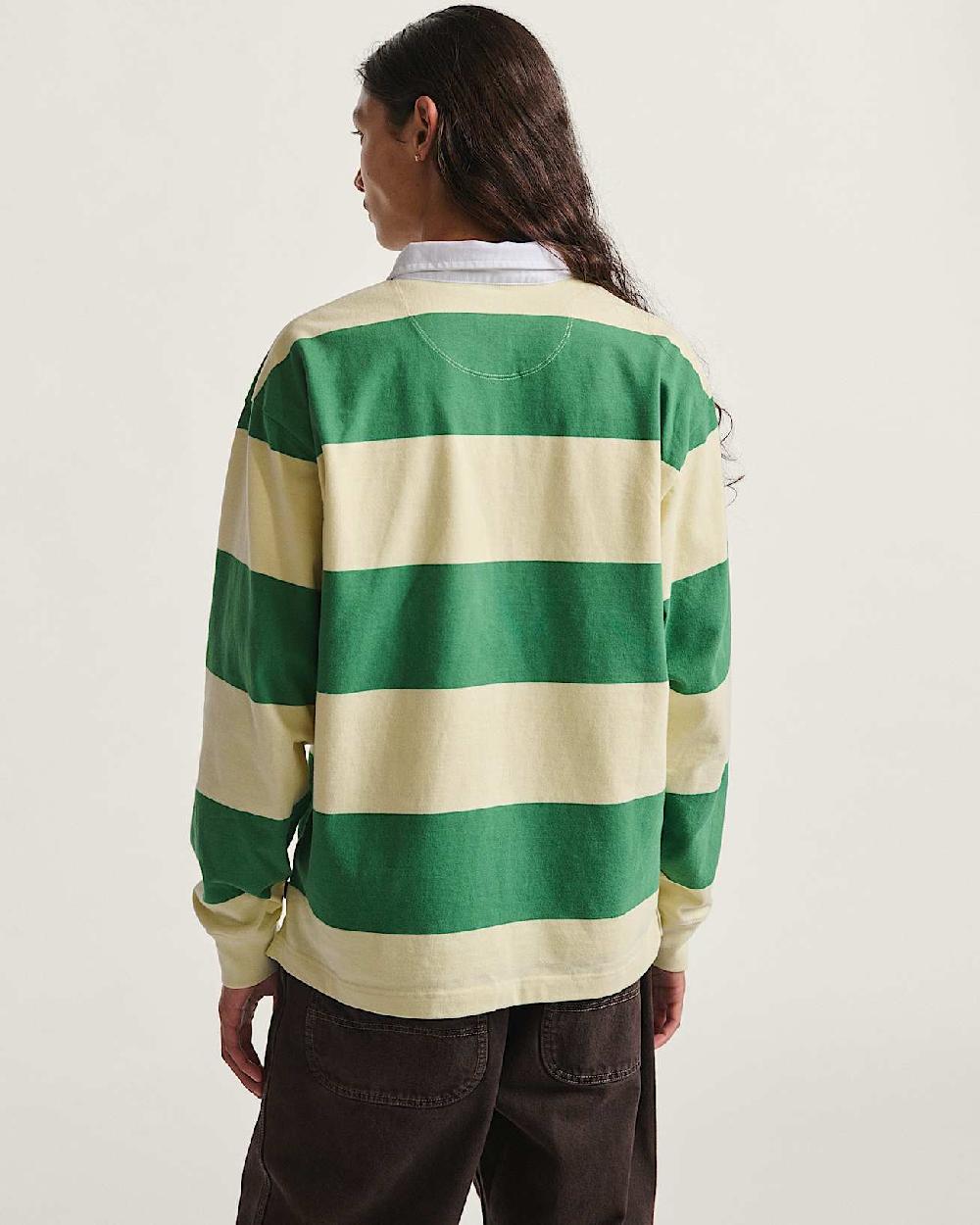 vans Polo de rugby de punto a rayas Ward en Verde| Vans ES En oferta