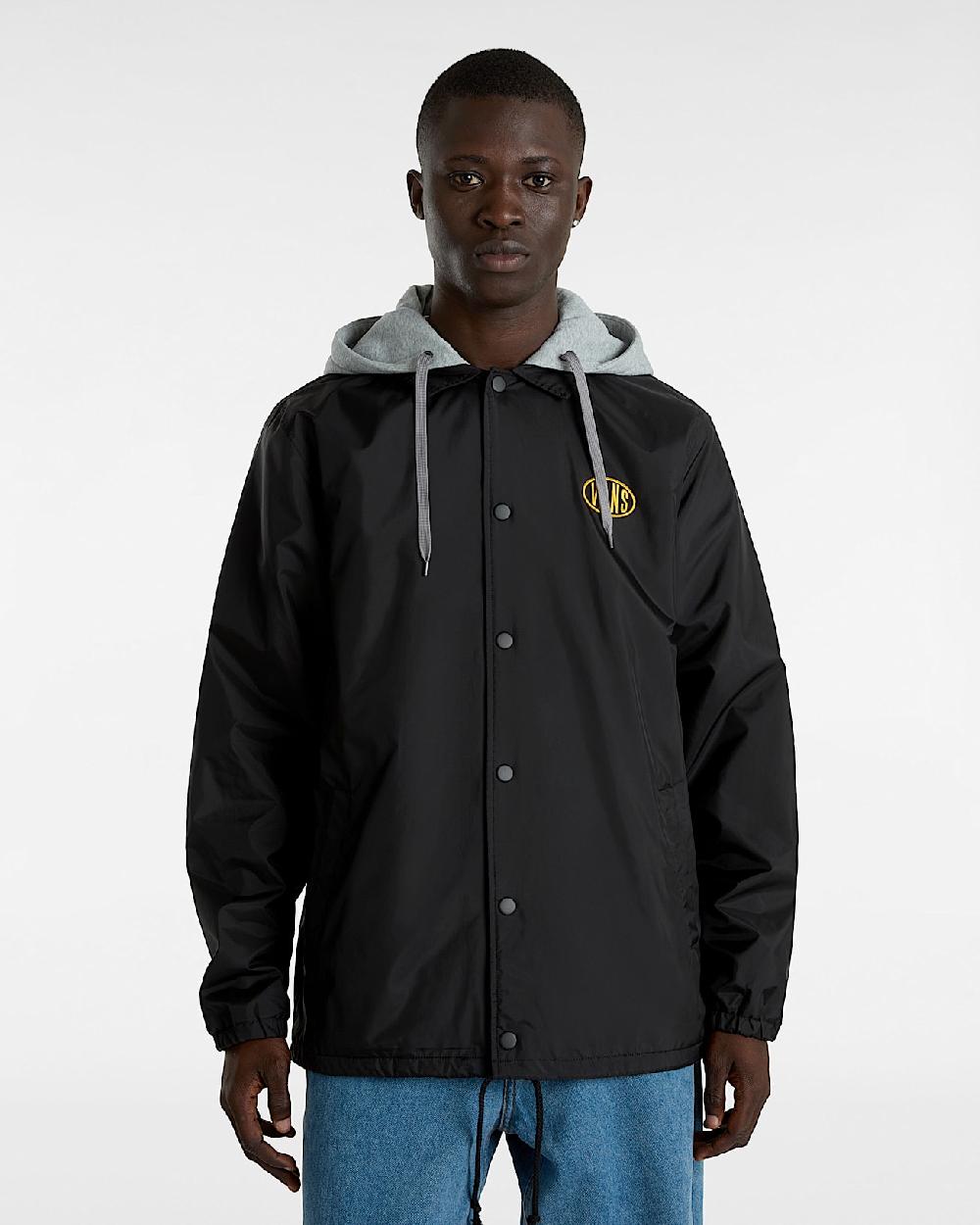 vans Chaqueta Riley II Coach en Negro| Vans ES Venta caliente