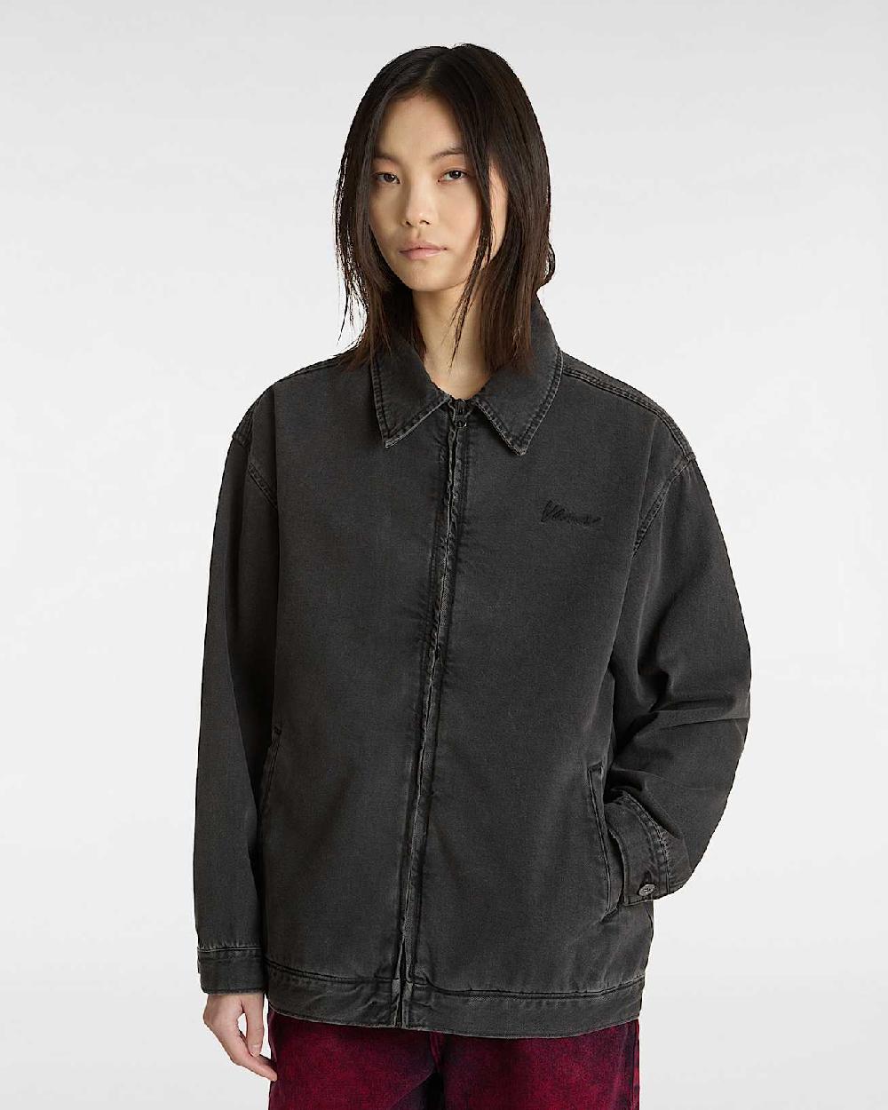 vans Chaqueta vaquera Graffiti Pitstop en Negro| Vans ES Rebajas baratas