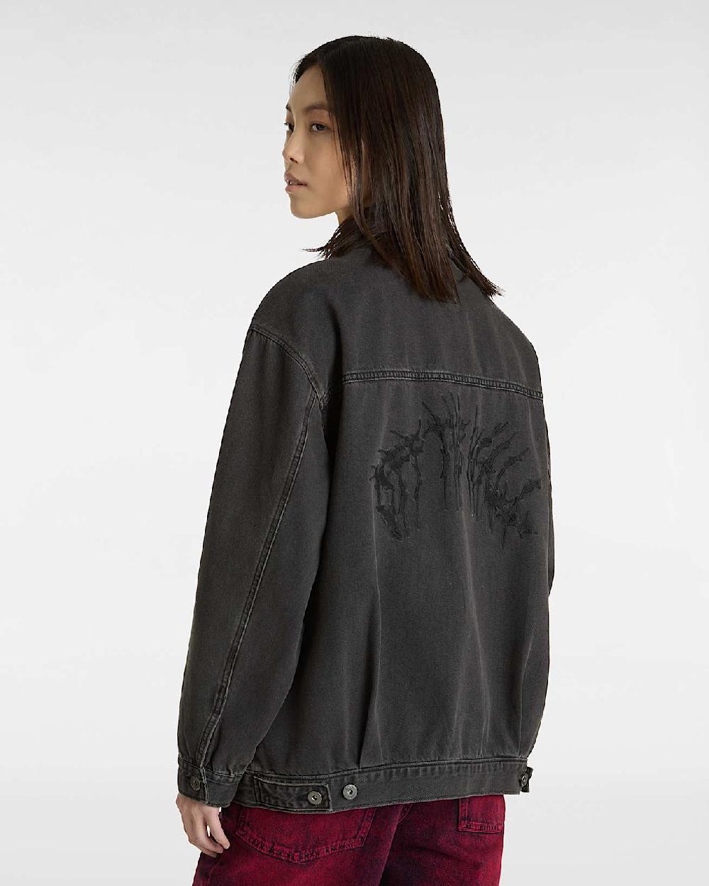 vans Chaqueta vaquera Graffiti Pitstop en Negro| Vans ES Rebajas baratas