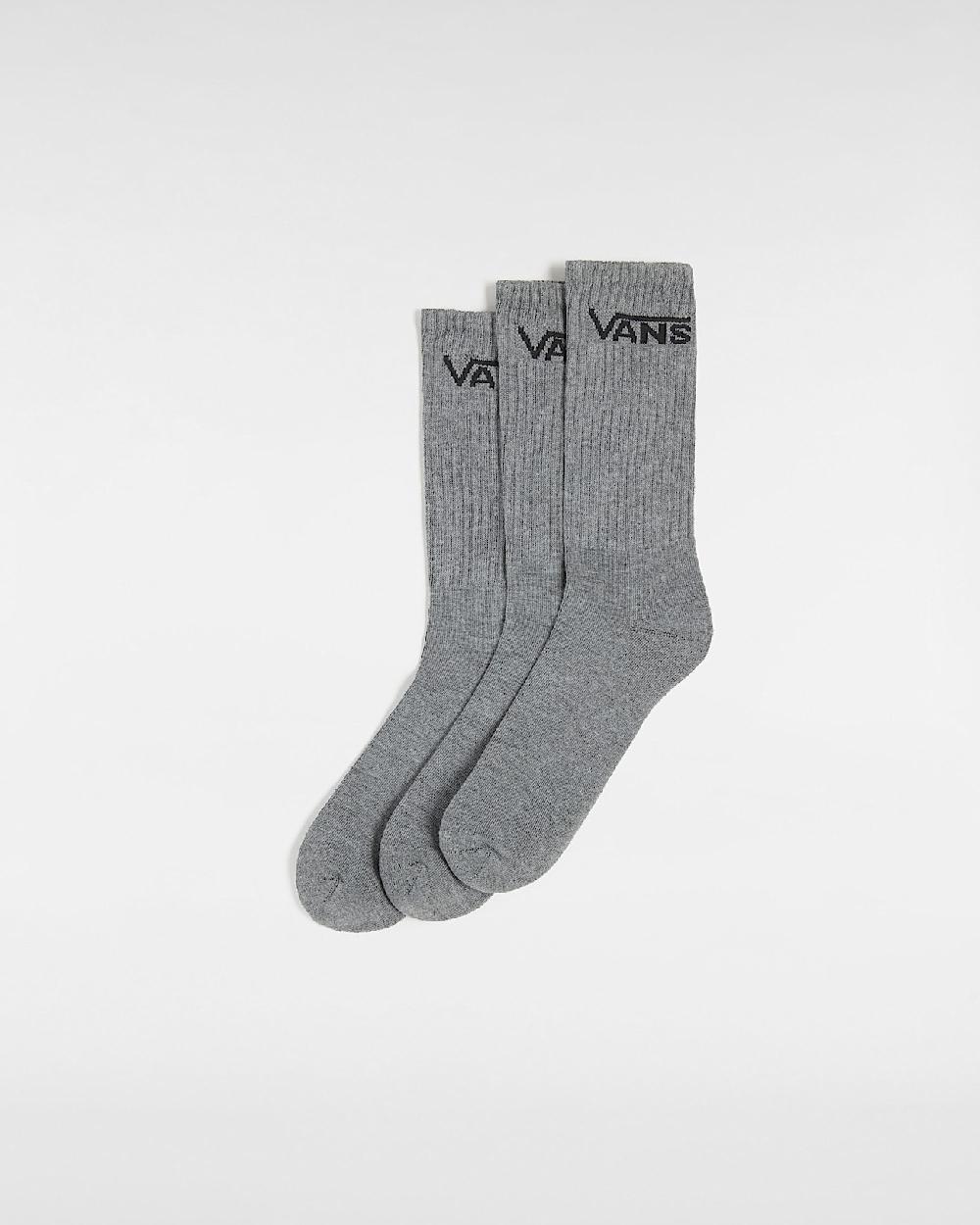 vans Calcetines altos Classic (3 pares) en Gris| Vans ES En oferta