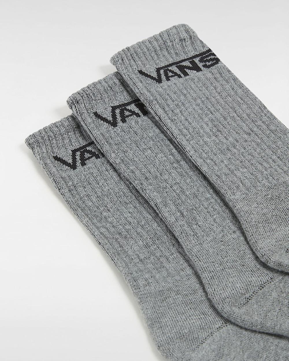 vans Calcetines altos Classic (3 pares) en Gris| Vans ES En oferta