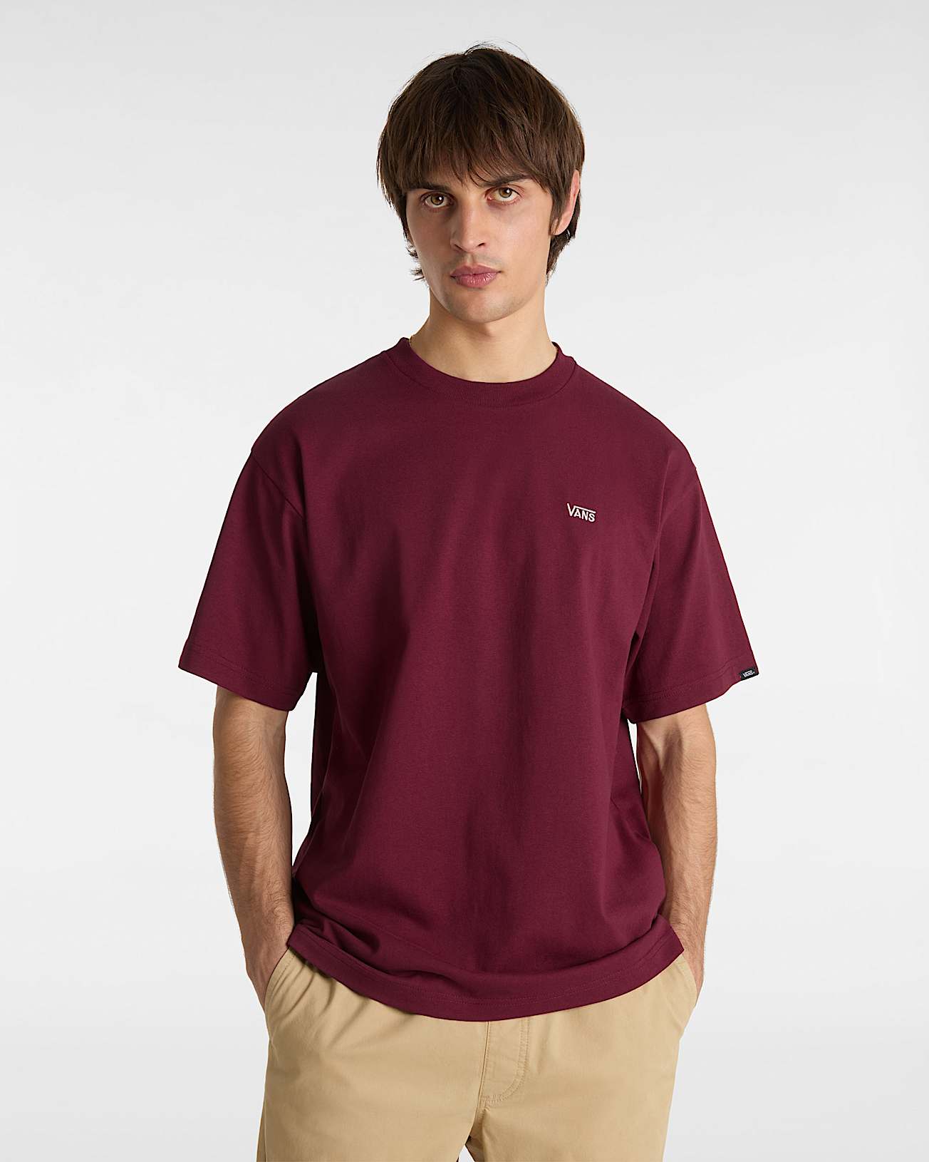 vans Camiseta Left Chest Logo en Burdeos| Vans ES Outlet