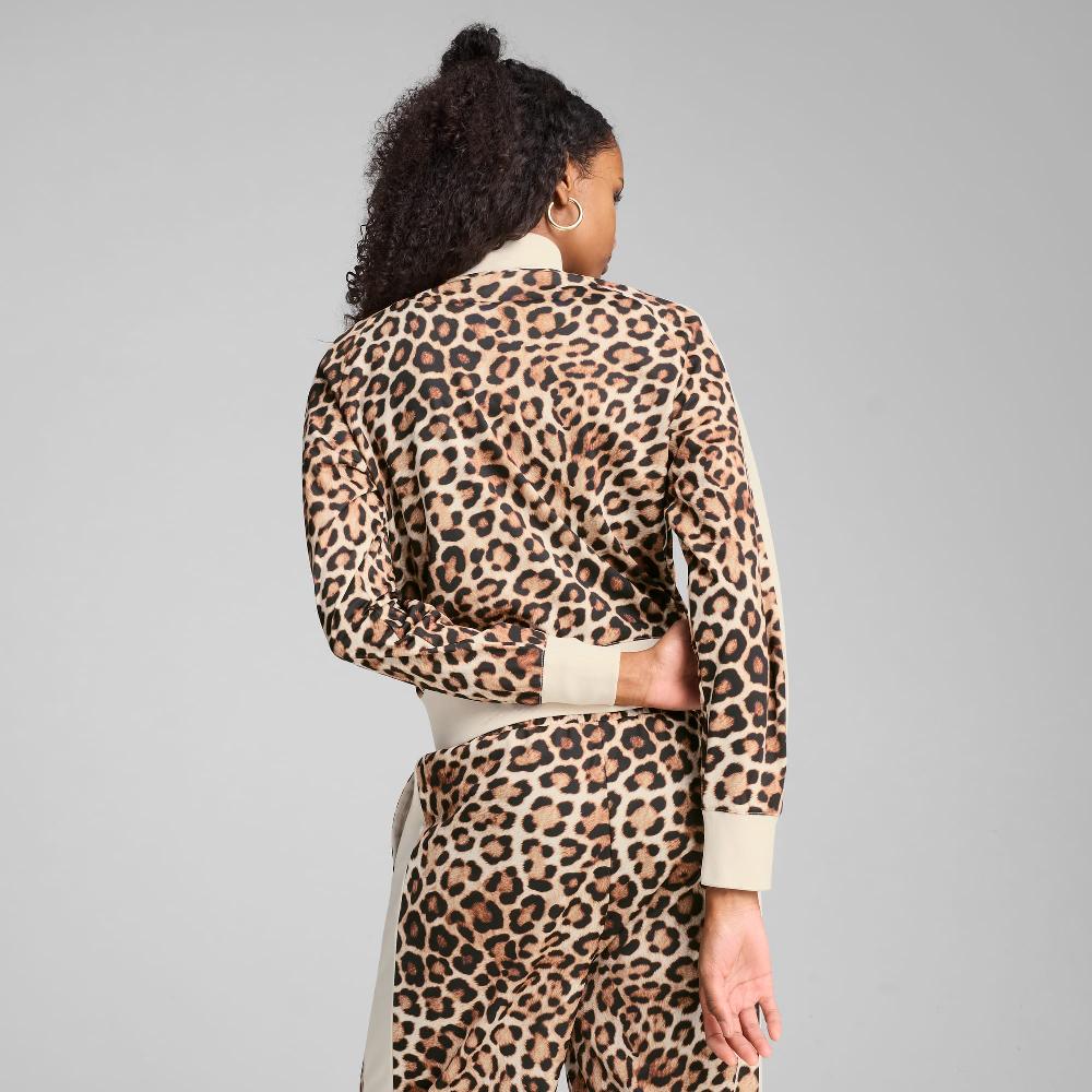 Puma Chaqueta de chándal corta con estampado integral T7 LEO LUXE para mujer Rebajas top