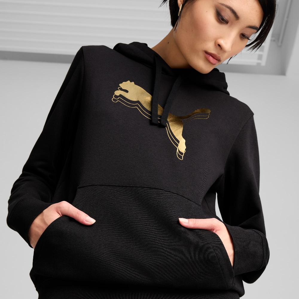 Puma Sudadera con capucha ESS METALLIC para mujer Última moda
