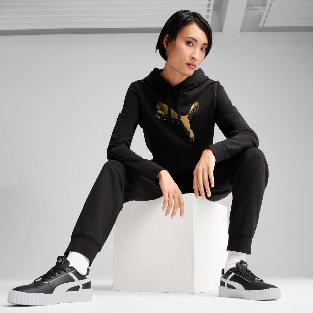 Puma Sudadera con capucha ESS METALLIC para mujer Última moda