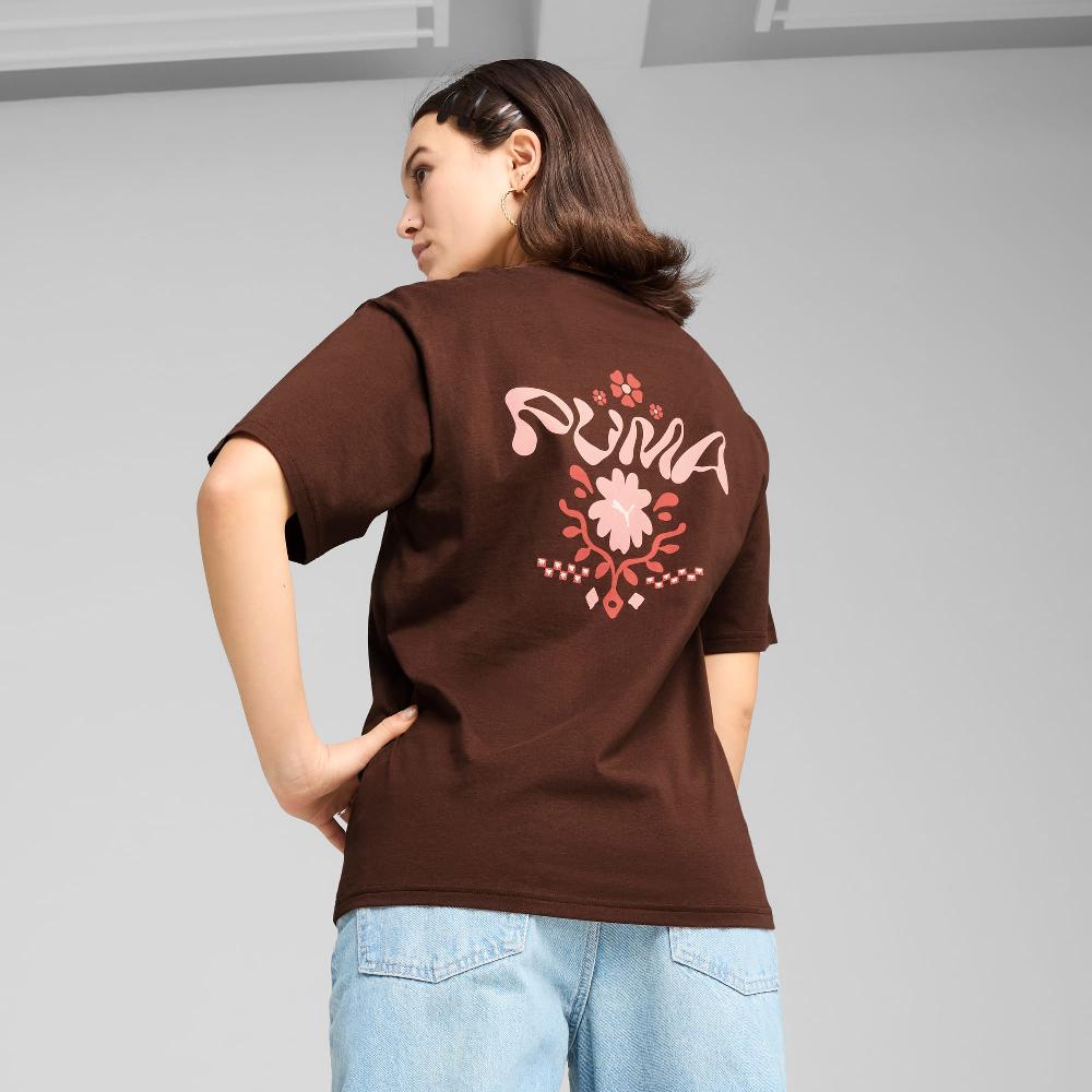 Puma Camiseta estampada holgada ESS FLORAL PACK para mujer Venta caliente