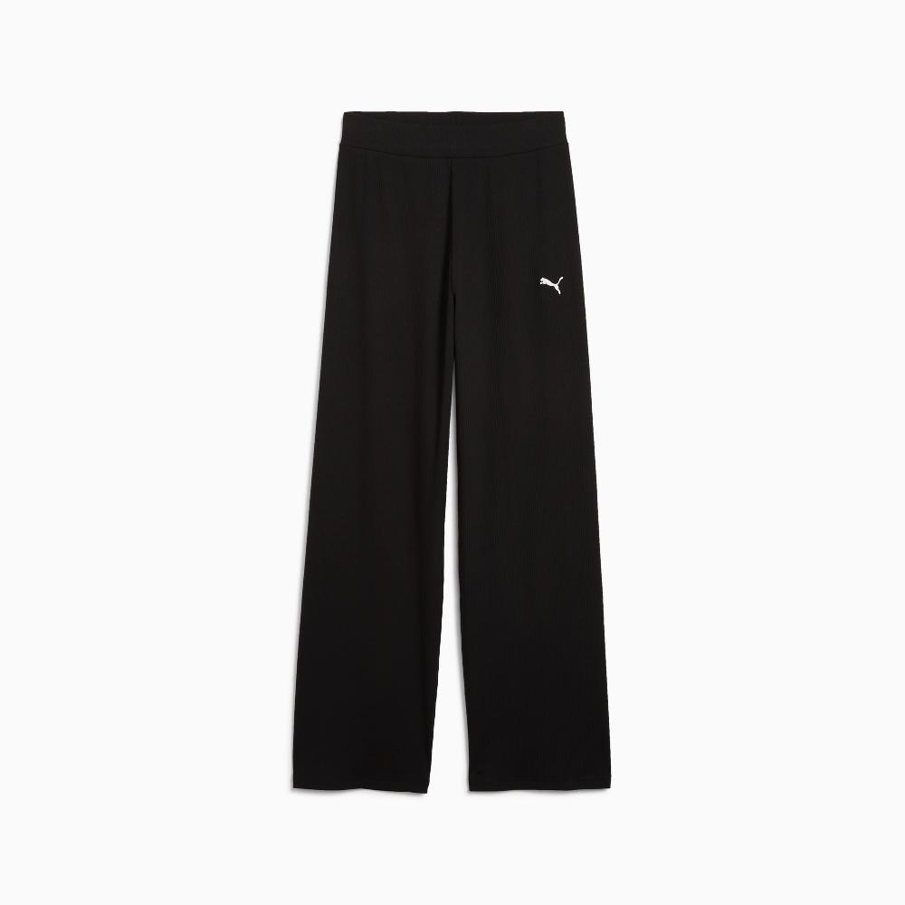 Puma Pantalones de tiro alto ESS ELEVATED Straight Leg Rib para mujer Envío gratis