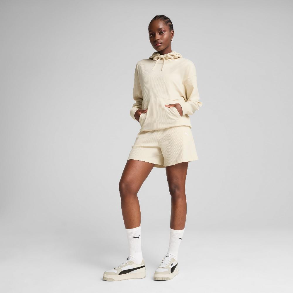Puma Sudadera de canalé con capucha ESS ELEVATED Comfort para mujer Oferta especial