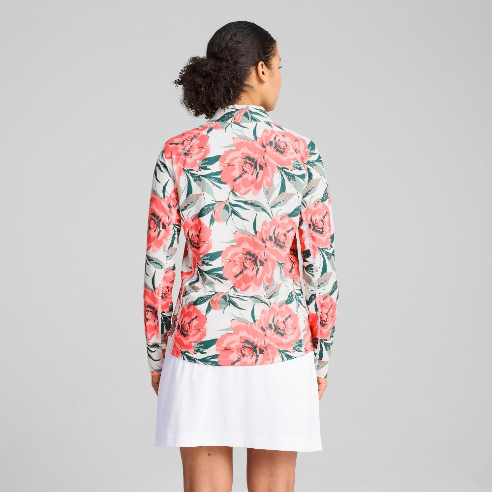 Puma Camiseta de cuello con cremallera YOU-V Beautiful Game para mujer Ventas relámpago