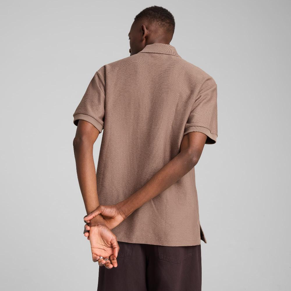 Puma Polo de jacquard holgado PREMIUM ESS unisex Precio de fábrica