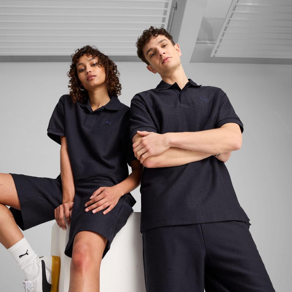 Puma Polo de jacquard holgado PREMIUM ESS unisex