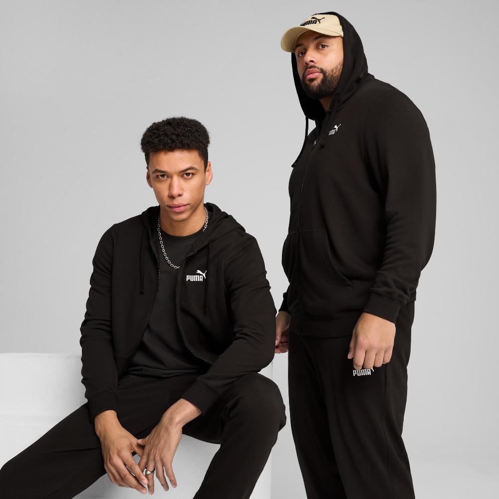 Puma Sudadera con capucha y cremallera Essentials con logo n.º 1 para hombre