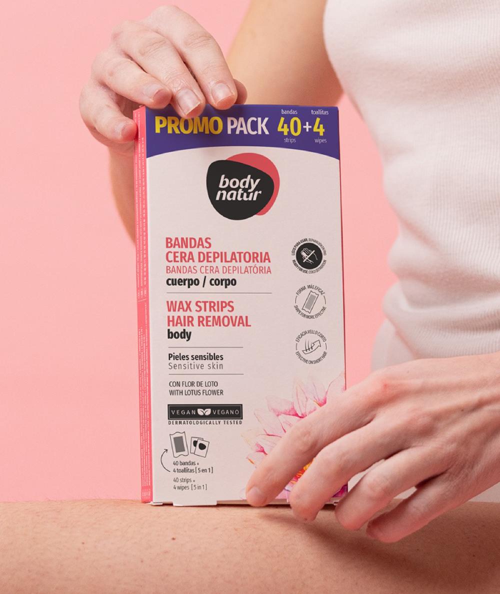 the body natur PROMO PACK BANDAS CERA DEPILATORIA CUERPO PIELES SENSIBLES Envío gratis
