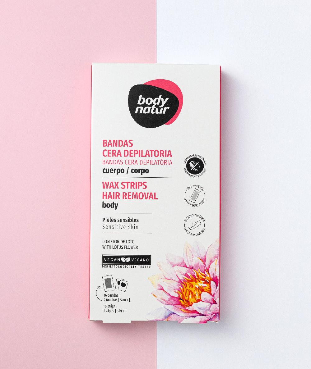 the body natur BANDAS CERA DEPILATORIA CUERPO PIELES SENSIBLES COMPRAR AHORA