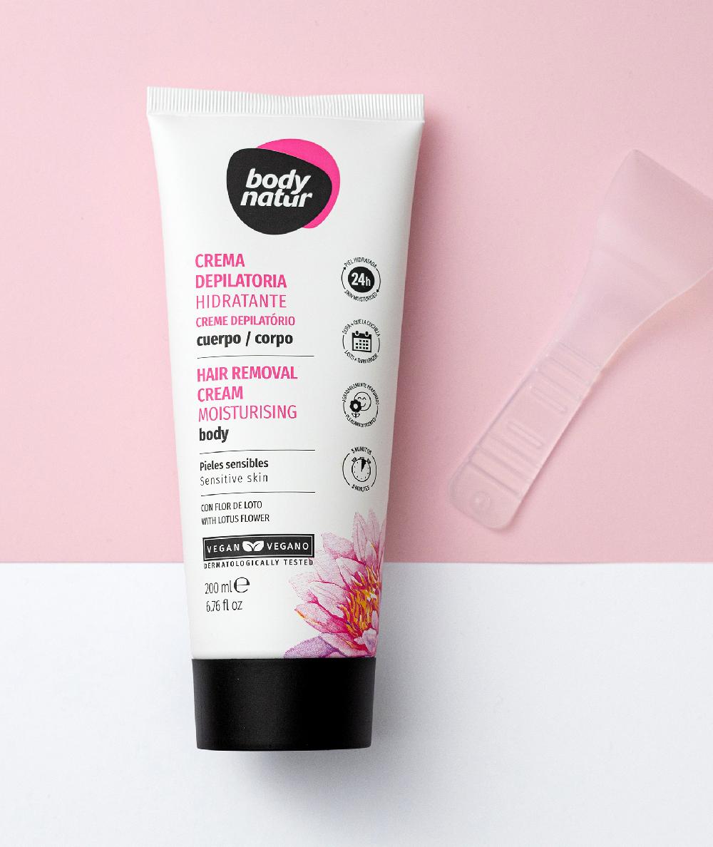 the body natur CREMA DEPILATORIA HIDRATANTE CORPORAL PIELES SENSIBLES Promoción trimestral
